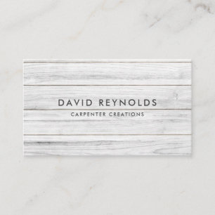 Stylish Modern Wooden Carpentry Construction  Busi Business Card