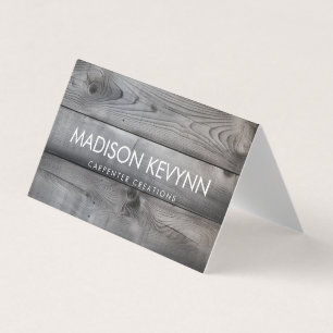 Stylish Modern Wooden Carpentry Construction Busin Business Card