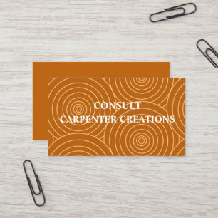 Stylish Modern Wooden Carpentry Professional   Business Card