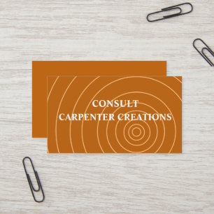 Stylish Modern Wooden Carpentry Professional  Business Card
