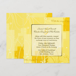 Stylish Modern Yellow Wedding Invitation