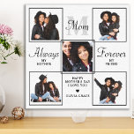 Stylish MOM Personalised Monogram 5 Photo Collage Canvas Print<br><div class="desc">Surprise mum this mothers day with a personalised 5 photo unique mother poem & monogram canvas. "Always My Mother, Forever My Friend" Personalise this mum canvas with favourite photos, message and name.. Visit our collection for the best mum mother's day gifts and personalised mum gifts. COPYRIGHT © 2022 Judy Burrows,...</div>