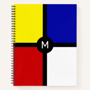 Stylish Mondrian Inspired Art & Basic Colours Notebook