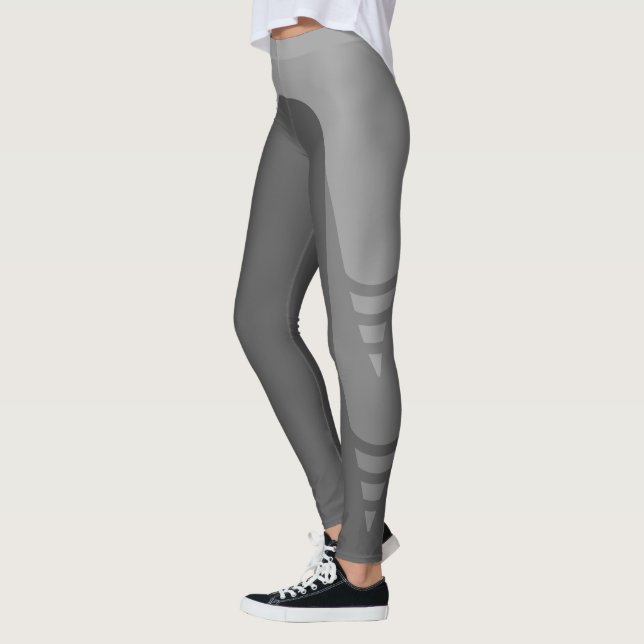 Stylish Monochrome Detail Pattern Leggings (Left)