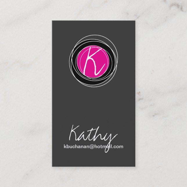 Stylish Monogram Business Card (Front)
