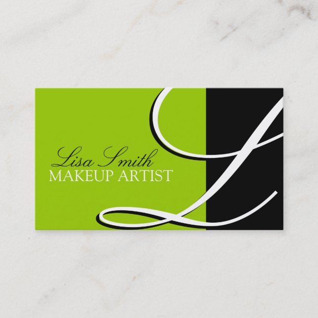 Stylish Monogram Business Cards (Front)