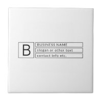 Stylish Monogram & Business Name (or other text)