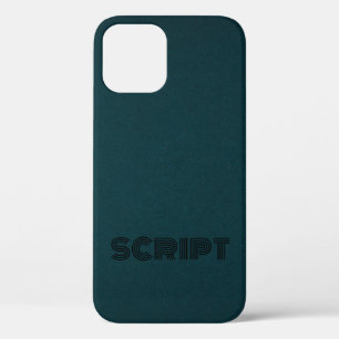 Stylish Monogram DarkGreen Script iPhone 12 Case