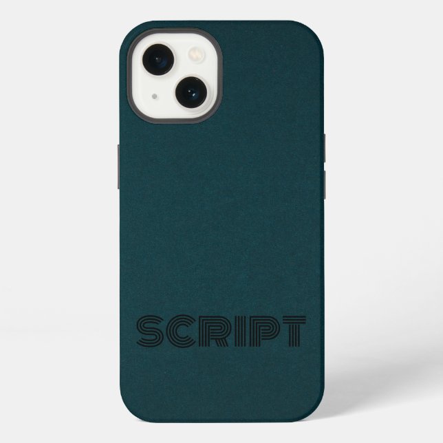 Stylish Monogram DarkGreen Script  iPhone Case (Back)