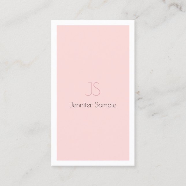 Stylish Monogram Design Minimalist Plain Luxury Business Card (Front)