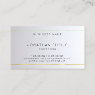 Stylish Monogram Gold Silver Elegant Template Business Card