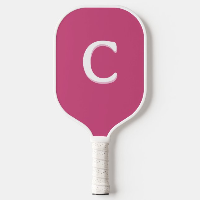 Stylish Monogram Heart Pattern Pickleball Paddle (Front)