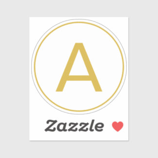 Stylish Monogram Initial Letter Gold Colour White