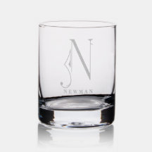 Stylish Monogram Initial N Last Name Editable