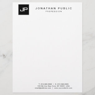 Stylish Monogram Minimalist Template Modern Trendy Custom Letterhead