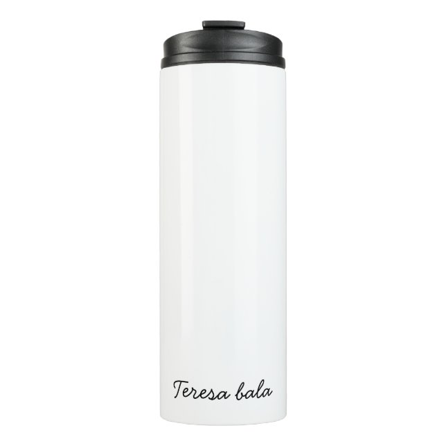 Stylish Monogram Modern Minimalist Script Design Thermal Tumbler (Front)