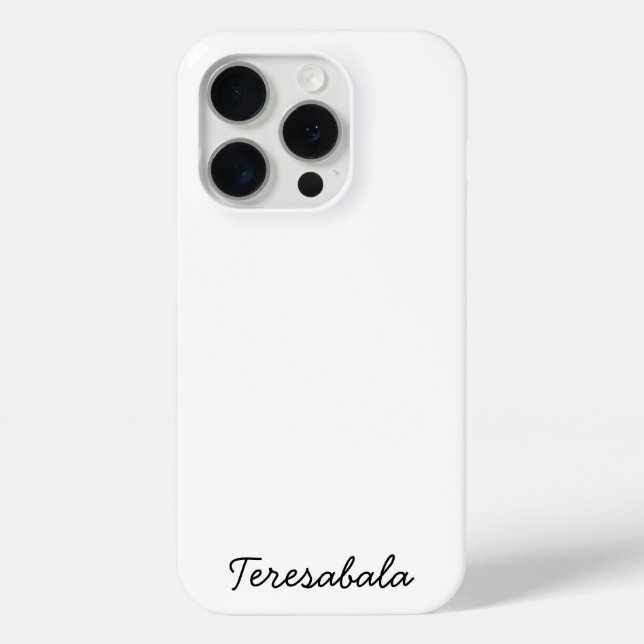 Stylish Monogram Modern Minimalist White Script Case-Mate iPhone Case (Back)