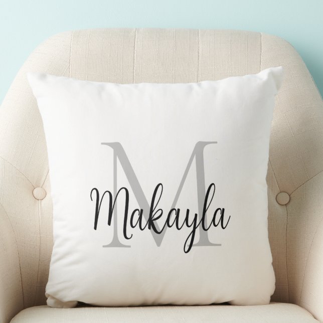 Stylish Monogram Name  Cushion (Creator Uploaded)