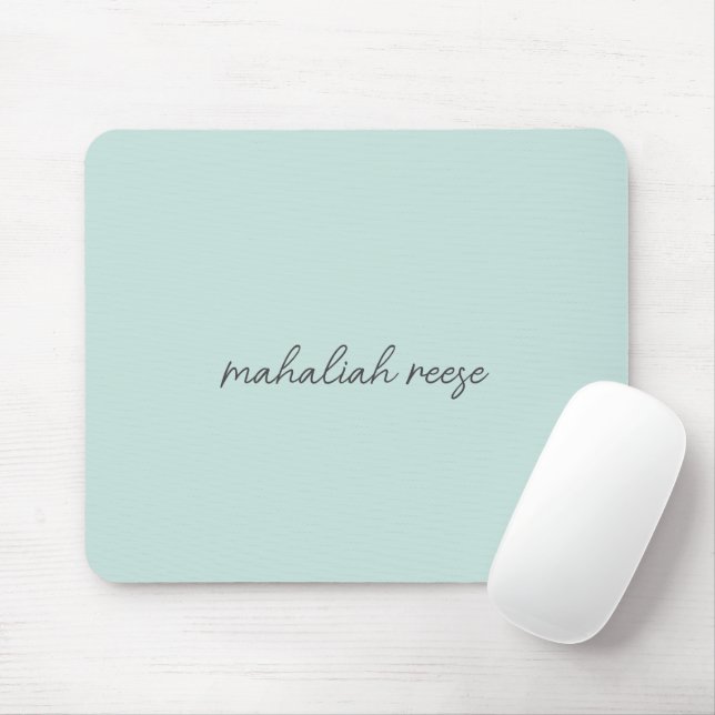 Stylish Monogram Ocean Spray Modern Script Mouse Mat (With Mouse)
