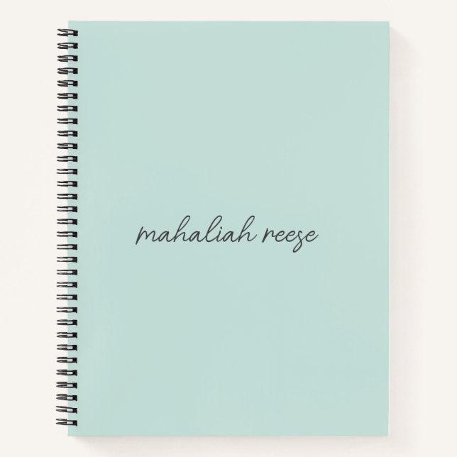Stylish Monogram Ocean Spray Modern Script Notebook (Front)