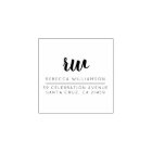 Stylish Monogram Script Name Return Address