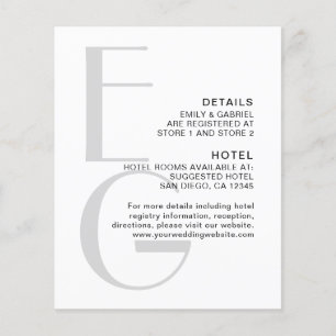 Stylish Monogram. Simple modern wedding details