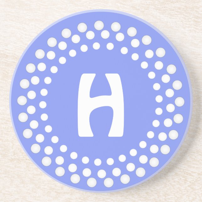 Stylish Monogram stone Coaster (Front)