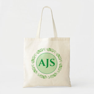 Stylish Monogrammed Circular Design. Tote Bag