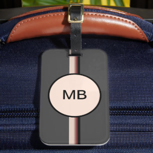 Stylish Monogrammed Luggage Tag