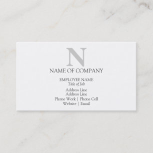 Stylish Monogrammed Template Business Card