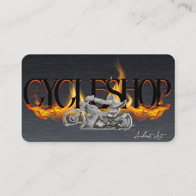 Stylish Motorcycle Business Card (Front)