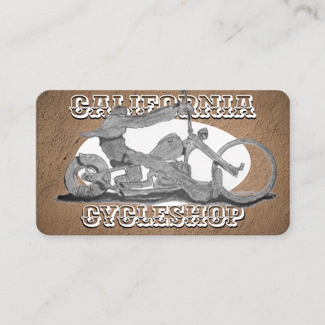 Stylish Motorcycle Business Card (Front)
