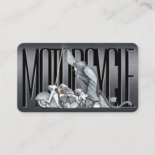 Stylish Motorcycle Business Card (Front)