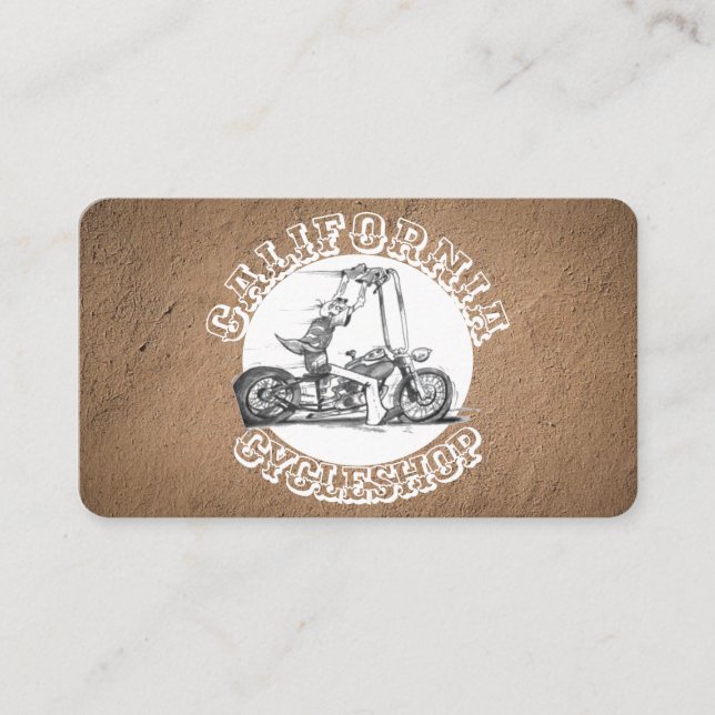 Stylish Motorcycle Business Card (Front)
