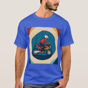 Stylish Motorcyclist Riding Retro Bike T-Shirt