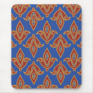 Stylish Mousepad, Red, Gold, Blue Fleur de Lys Mouse Mat