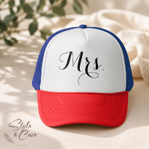 Stylish Mrs. Text Hat – Bridal Trucker Cap Gift