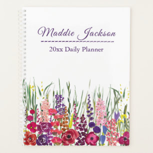Stylish Multifloral Drop With Name Customisation Planner