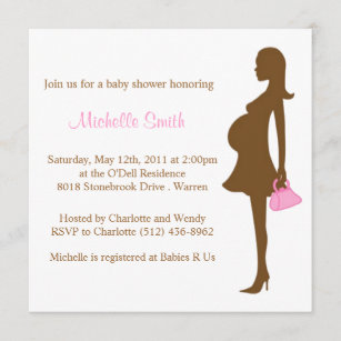stylish mum to be; baby shower invitation