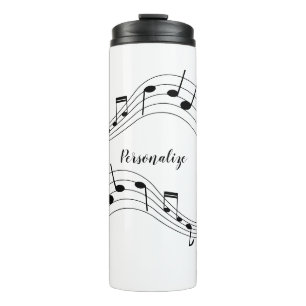 Stylish Music Notes Trendy Cool Travel Gift Thermal Tumbler