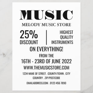 Stylish Musical Instrument Store Flyer