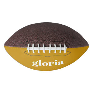 Stylish mustard yellow plain custom name american football
