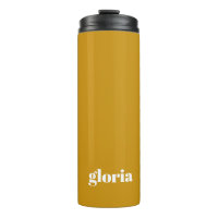 Stylish mustard yellow plain custom name