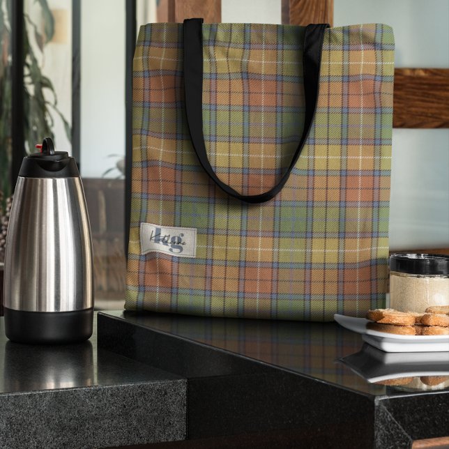 Stylish Muted Spring Colour Mix Plaid Shoulder Tote Bag (Creator Uploaded)