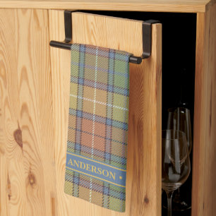 Stylish Muted Spring Colour Mix Plaid Tea Towel