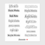 Stylish Name<br><div class="desc">Stylish Name Sticker. More stickers available in my zazzle shop. 

Back yo my shop    https://www.zazzle.com/store/keylawestadesigns/products</div>
