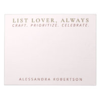 Stylish Name List Lover Pastel Pink Minimalist 