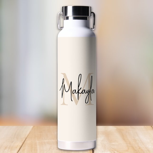 Stylish Name Monogram  Water Bottle (Creator Uploaded)