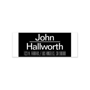 Stylish Name & Return Address Template Rubber Stamp