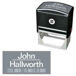 Stylish Name & Return Address Template Self-inking Stamp